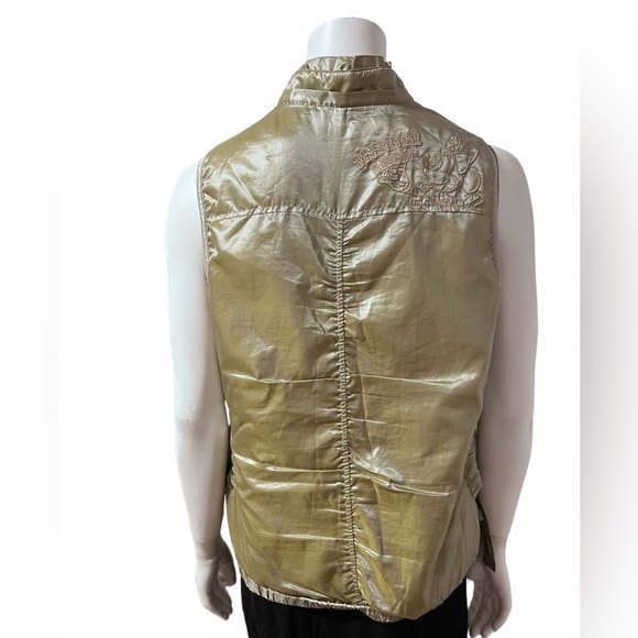 DISNEY 100 Gold Zip Up Golf Vest Size Small/Medium - Picture 6 of 10